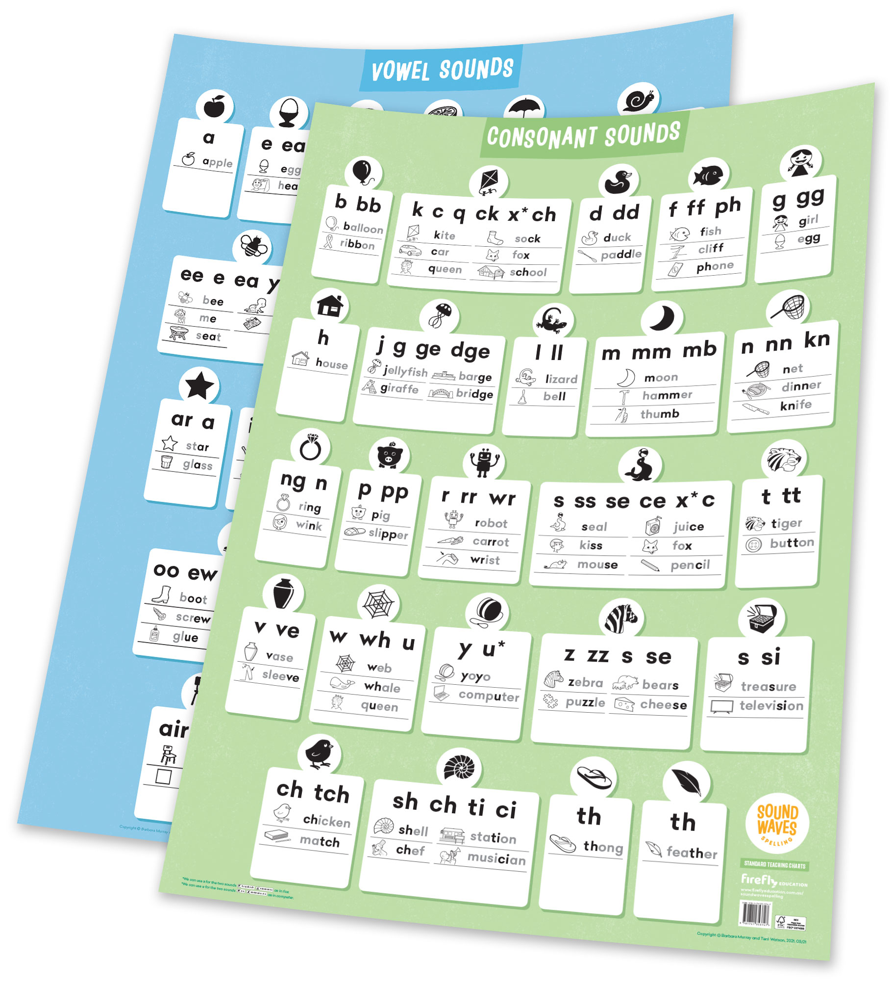 Sound Waves Spelling Standard Teaching Charts Firefly Education Store